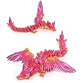 GemmiCho 3D Printed Dragon with Wings, 11" 3D Printed Dragon Toys for Kids, 3D Dragon for Stress Relief, Surprise Animals Figurines Fidget Dragon Toys for Boys Kids Teen 5-7 4-6 8-12