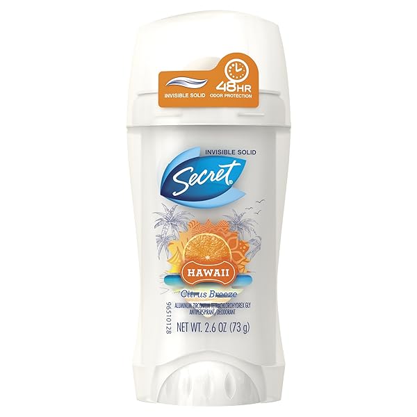 SECRET DEODORANT SCENT, HAWAII CITRUS BREEZE, 2.6 OUNCE, PACKAGING MAY VARY