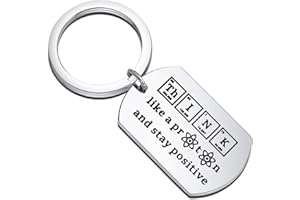 Gzrlyf Chemist Keychain Think Like a Proton and Stay Positive Chemistry Gifts for Chemist Chemistry Teacher Science Gifts