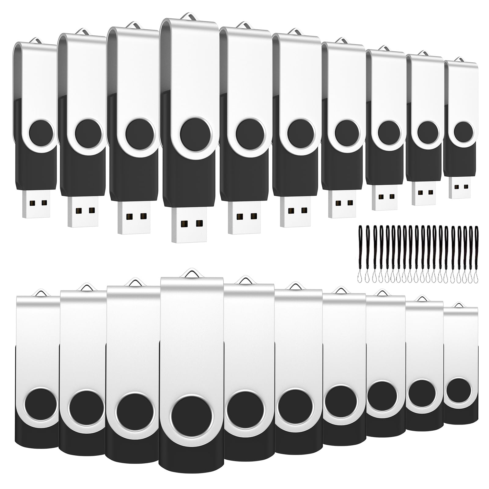 Photo 1 of (Not 128GB) ABLAZE 128MB USB Flash Drive 100 Pack, USB 2.0 Thumb Drives Bulk Memory Sticks Pendrives 100PCS (Black)