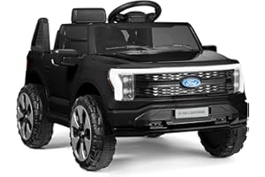 Best Choice Products Licensed Ford F-150 Lightning Truck Kids 12V Electric Ride On Car Toy w/ 66lb Weight Capacity, Parent Control, Bluetooth - Black