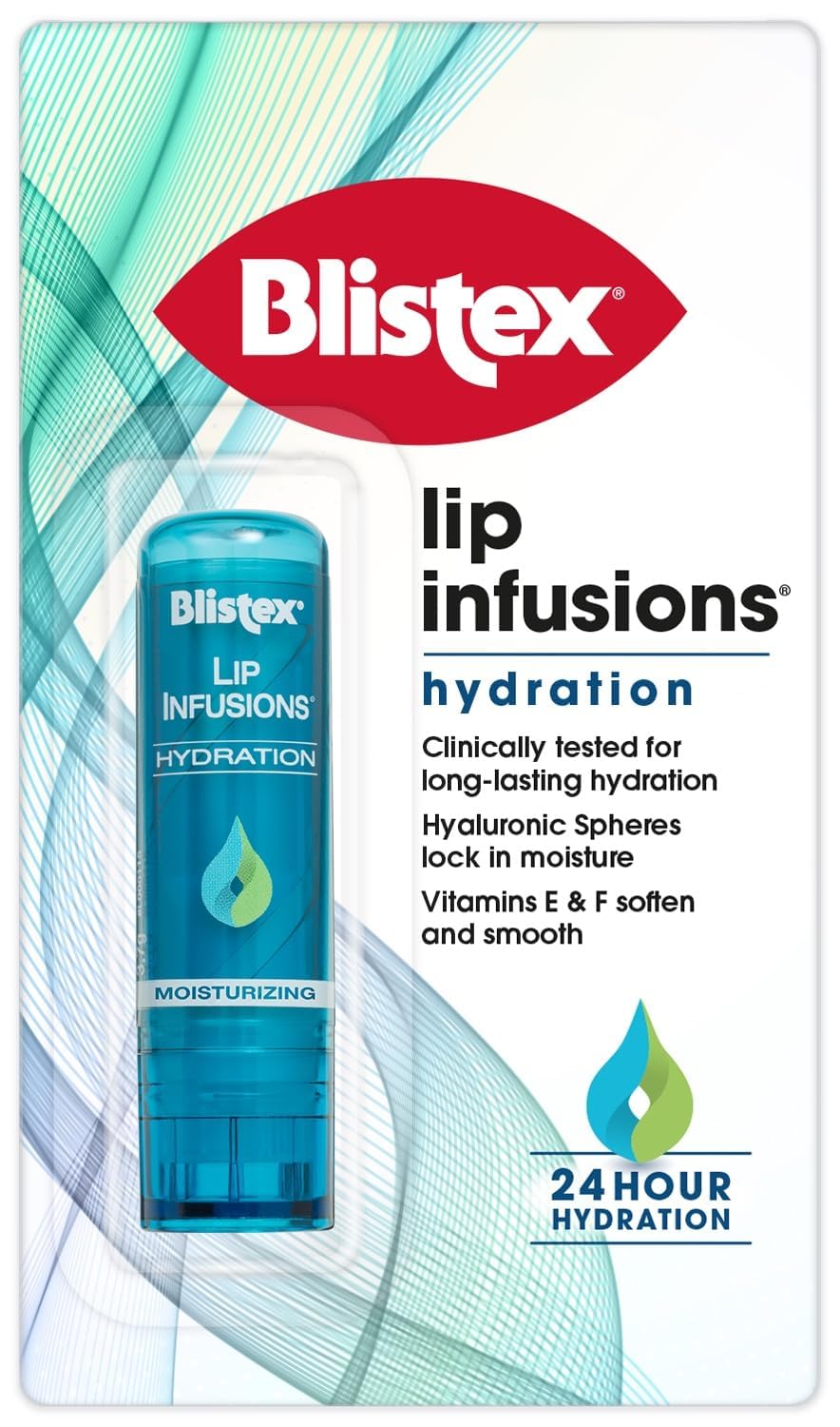 Blistex Lip Infusion Hydration, Hyaluronic Acid Hydrating, 3.7 g, Packaging May Vary