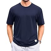 Cotrasen Men's T-Shirts Premium Cotton Short Sleeve Crew Neck Tees Classic Solid Basic Tshirt Casual Loose Fit Tee Shirts