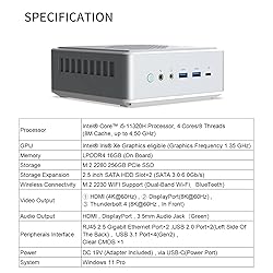 DeskMini TH50 Mini PC Windows 11 Pro with Intel
