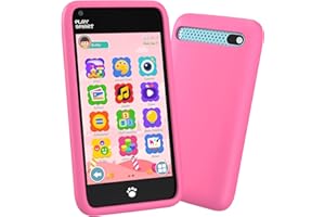 MOMILLA Kids Toys Smart Phone, 3.97" Touchscreen Phone with 16GB Storage, Christmas Birthday Gifts for Girls Age 3-10, Toddler Toy Learning Smartphone, Cell Phone with Front Camera(No Dual Camera)