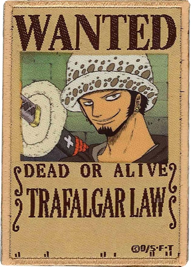 Amazon 稲垣服飾 Onepiece ワンピース Wanted ワッペン Pew034 トラファルガー ロー レピアワッペン ワッペン アップリケ 通販