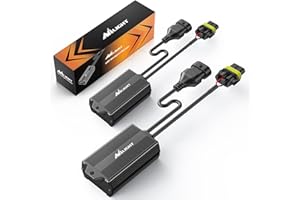 Nilight 9005/9006/9012 LED CANbus Decoder - Anti-Flickering Harness Error Free Resistor Capacitor for LED Headlight Bulb, Pack of 2