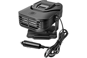 Demohome 12V 200W Car Heater & Cooling Fan - Rapid Windscreen Defogger & Window Defroster for Winter & Humid Weather - Safe & Portable with Cigarette Lighter Plug-In for All Cars - Pink