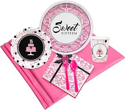 Amazon Com Sweet 16 Teen Girl Birthday Party Supplies Party