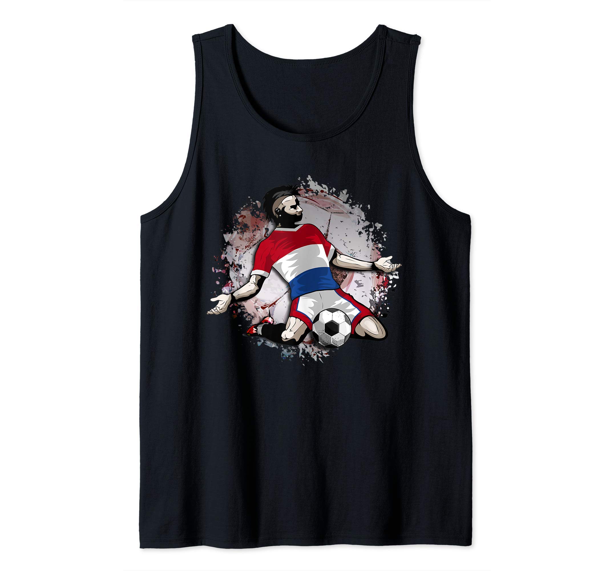 Netherlands Soccer Dutch National Flag Football Lovers Art Tank Top