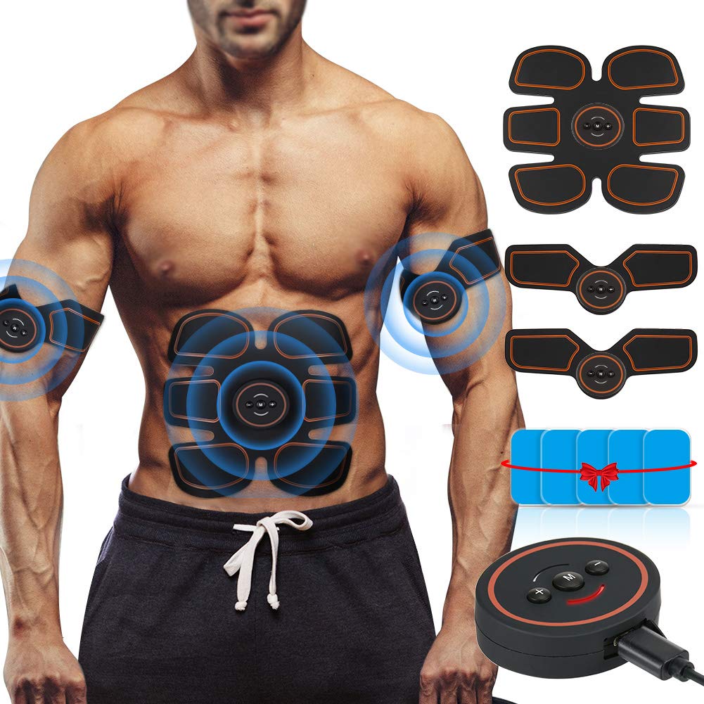 EMS Abdominal Toning Belt for Men and Women Arm and Leg Trainer Office ROKOO Abs Stimulator