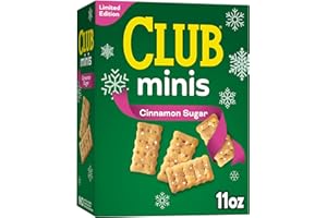 CLUB CRACKERS Club Minis Crackers, Spring Snacks, Snack Crackers, Limited Edition, Cinnamon Sugar, 11oz Box (1 Box)