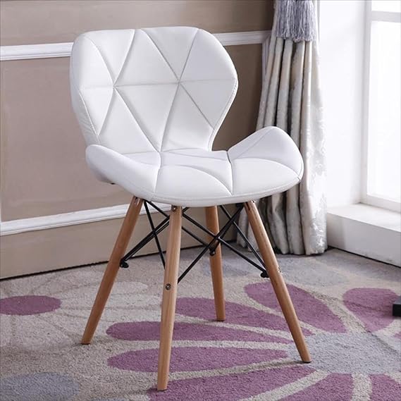 Amazon.de: YIDIAN Einfache Holzstuhl, Kunstleder Sitzkissen, Home