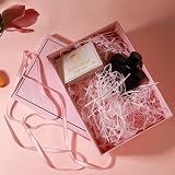 XWCHASA Pink Gift Boxes Textured Gift Box with Lids Ribbon Greeting Card view 6