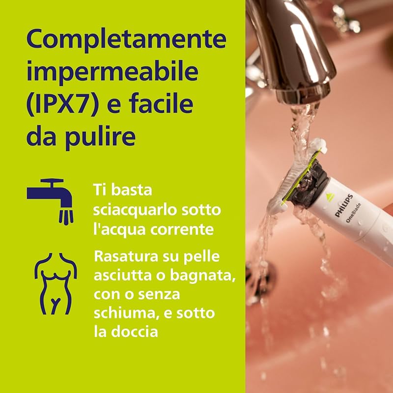 OneBlade Intimate, cura intima, rifinitura e rasatura con protezione extra della pelle, Rasatura precisa e confortevole - senza radere completamente a zero, modello QP1924/28 — foto 5 di 7