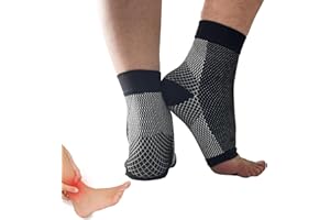 SAGRY Neuropathy Socks, Plantar Fasciitis Compression Socks, 20-30 mmHg Ankle Compression Sleeve with Foot, Ankle, Arch Support for Plantar Fasciitis, Heel Pain, Foot Swelling & Fatigue (Black, S/M)