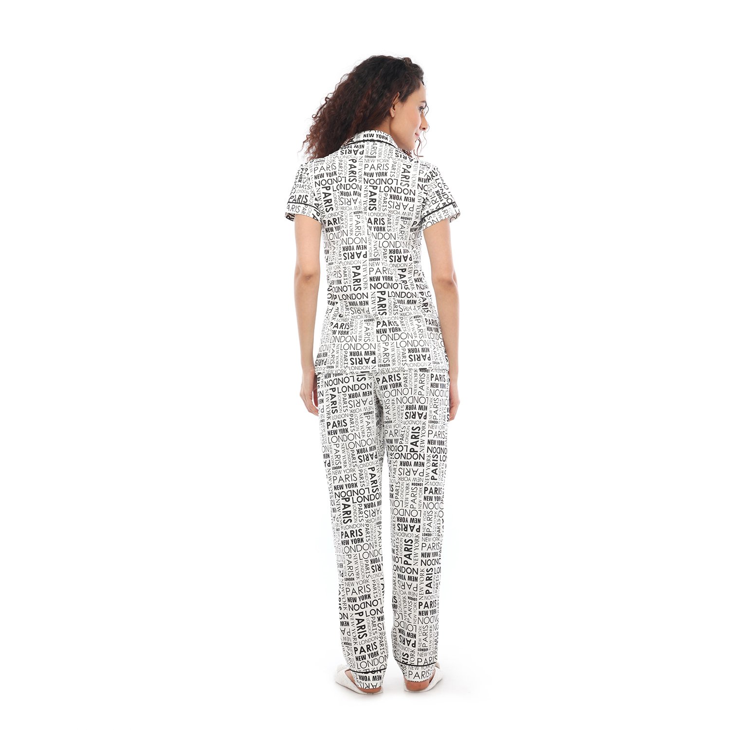 nite flite london paris ny cotton pyjama set