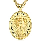 INFUSEU 925 Sterling Silver Religious Protection Medal for Men Women Meaningful Christian Catholic Jewelry