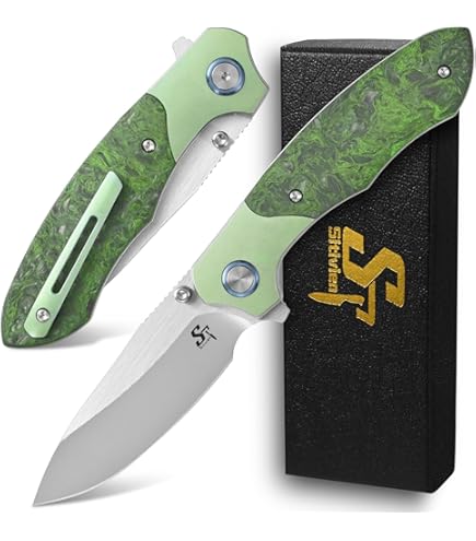sou. カムイピリカ9kg＋スーパーカムイ9kg KB Sumo Folding Knife Blue Titanium Handle 3.15