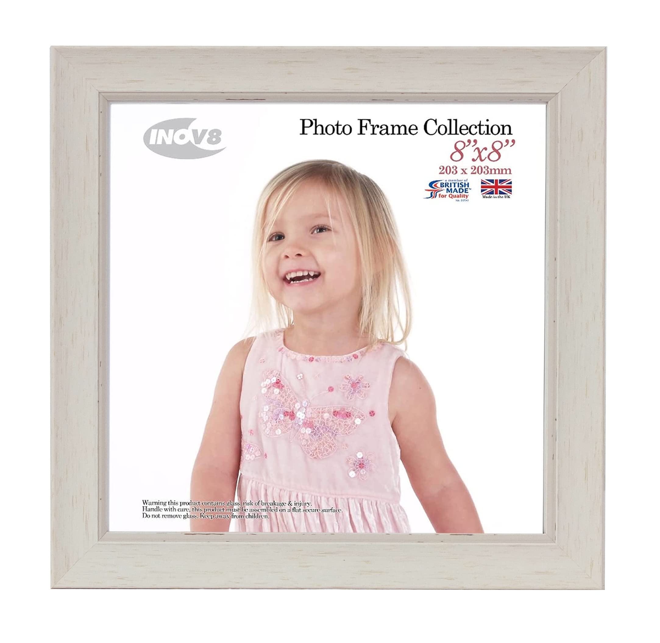 Inov8 Framing PFES-SWWH-88 Frames, Wood, Washed White, 8x8 inch — image 1