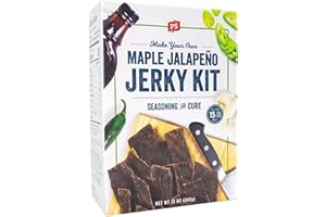 PS Seasoning Jerky Seasoning and Cure Kit (Maple Jalapeno) - Award-Winning DIY Beef Jerky Making Kit with Seasoning Mix & Cure - Oven, Smoker, Dehydrator - Great for Beef, Turkey, Venison, Wild Game