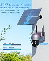 Xega 4G LTE Solar Security Camera 2K 20W Panel PIR Motion IP66 view 2
