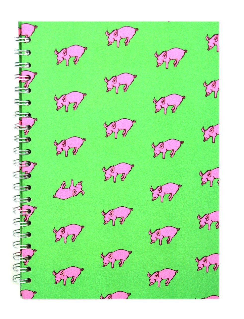 Pink Pig A4 Portrait Sketchbook | White Cartridge, 35 Leaves | Meadow Green