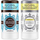 Lavanila Aluminum Free Natural Deodorant for Girls, Vanilla Coconut + Sport Luxe (2oz Each) - The Healthy Deodorant - Solid Stick, Vegan