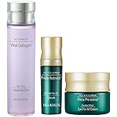 ISA KNOX AGE FOCUS VITAL COLLAGEN Emulsion, PRIME Wrinkle For All Serum & PRIME Eye For All Cream (177 ml/5.99 fl oz) - Korean Skin Care by LG Beauty. Vitamins C, B12 & E.