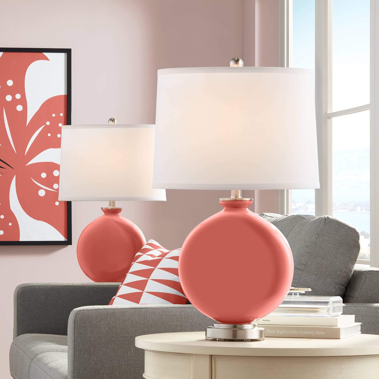 Best Coral Color Small Lamp Shades For Table Lamps