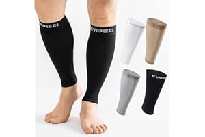EVOPLECI 20-30mmHg 1 Pair Calf Compression Sleeve Men and Women Wide Brace for Leg Support Shin Splint Pain Relief