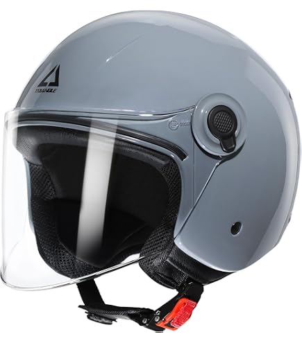 Amazon.com: 3/4 Motorcycle Helmet with Visor Retro Vintage Motorbike  Half-Face Helmets Adults Open-Face-Motorcycle Half DOT Approved Helmet for  Pilot Motor-Bike Scooter Chopper Cruiser Bobber-A : Automotive