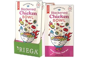 Riega Blackened Chicken Bowl Seasoning – Bold & Savory Cajun Spice Blend for Dry Rub, Chicken, Seafood, Rice, Pasta & Salad Bowls – 1 oz (Pack of 8)