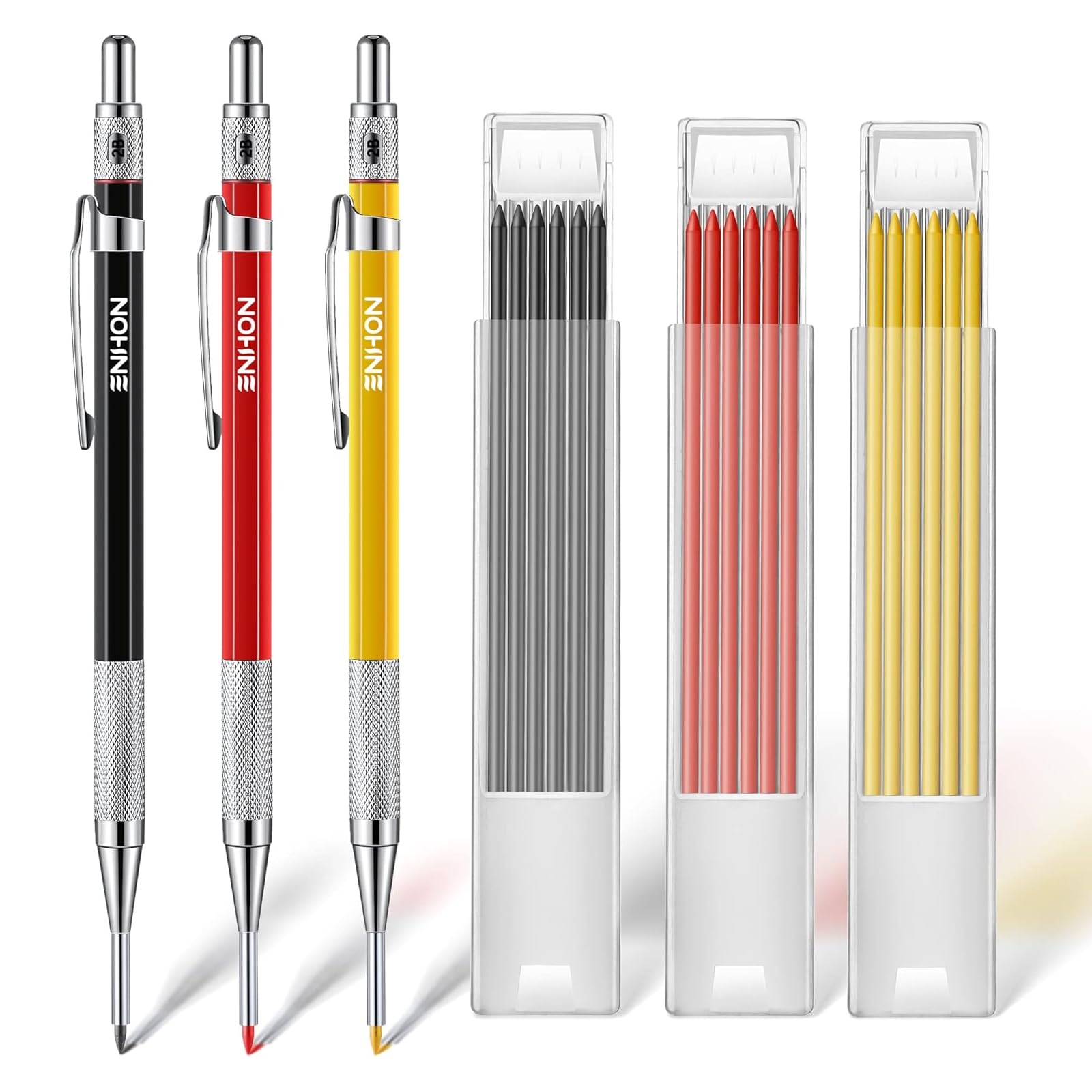 Enhon Mechanical Carpenter Pencils with 36 2mm
