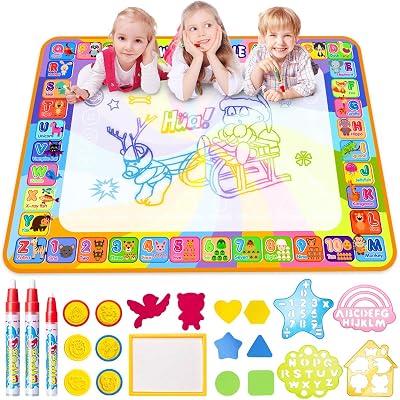 LOYO Water Doodle Magic Mat 100 x 78cm Multicolored No Mess Educational Kid Toy