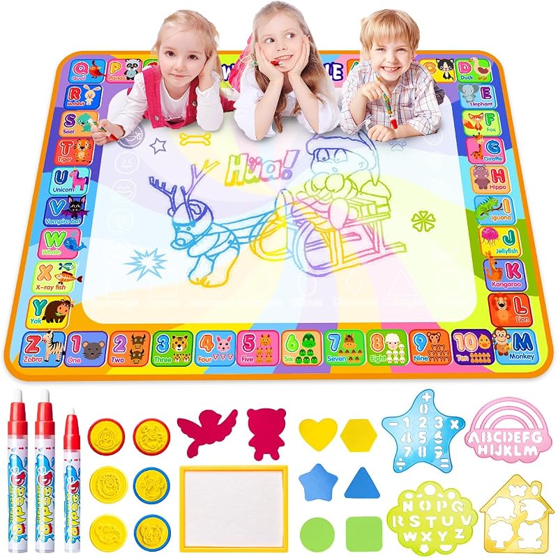LOYO Water Doodle Magic Mat 100 x 78cm Multicolored No Mess Educational Kid Toy
