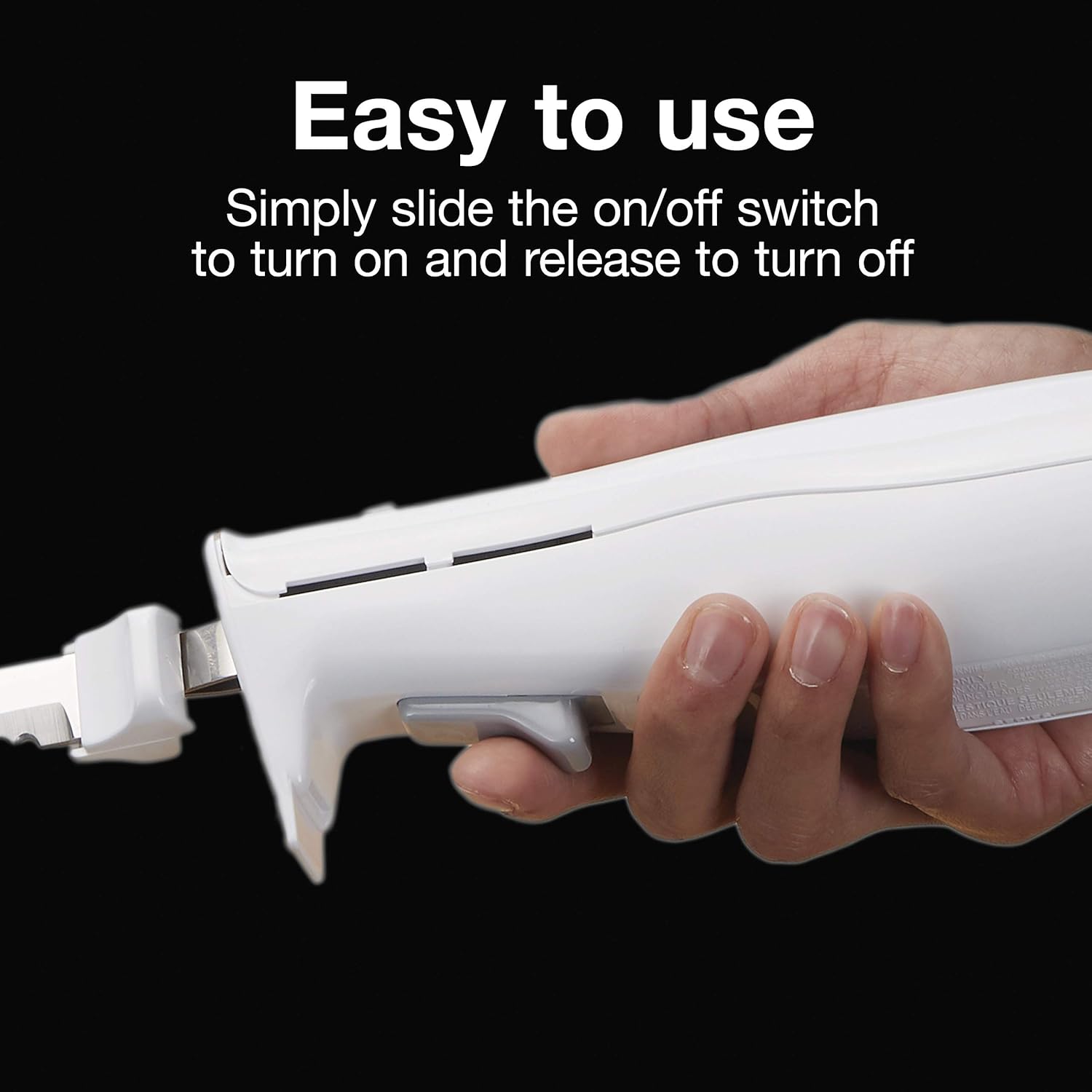 Proctor Silex Easy Slice Electric Knife for Carving Meats, Poultry, Bread, Crafting Foam and More, Lightweight with Contoured Grip, White: Kitchen & Dining