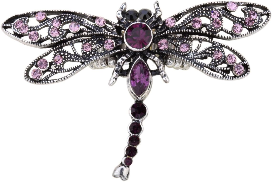 YACQ Angel Jewelry Women's Crystal Dragonfly Pin Brooch