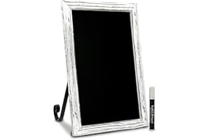 TenXVI Designs 11"x17" Magnetic Chalkboard Sign - Remove Legs to Vertically or Horizontally Hang or Stand - Perfect for Kitchen Countertop, Tabletops, Weddings, Home Decor - White