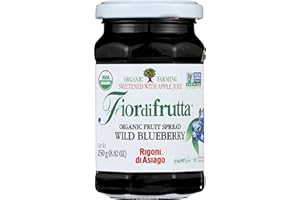 Rigoni di Asiago Fiordifrutta Organic Fruit Spread, Wild Blueberry, 8.82 Ounce