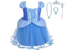 Lito Angels Princess Dress Up Costumes for Toddler Girls Christmas Halloween Fancy Party with Accessories