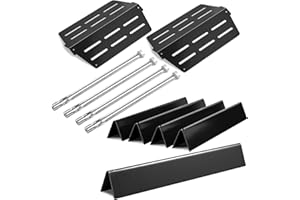 CHARBROFIRE Genesis E-330 Grill 4 Burner 62752 7620 Flavorizer Bars 65505 Heat Deflectors Replacement Parts for Weber Genesis Grill Parts 300 Series with Front Control E-310 E-320 E330 S310 S320 S-330 EP330 7621