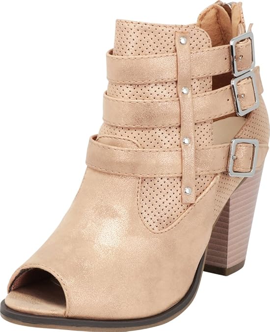 Cambridge Select Women�s Peep Toe Perforated