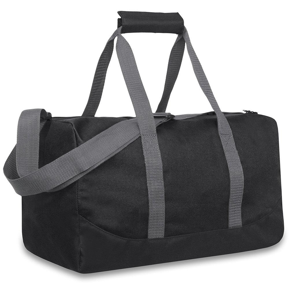 Photo 1 of 30 Liter, 17 Inch Canvas Duffle Bags for Men and Women – Travel Weekender Overnight Carry-On Shoulder Duffel Tote Bags (Black)