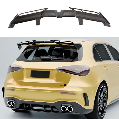 Hatchback Window Spoiler Universal Rear Window Roof Spoiler Wing Gloss Black Compatible with ...