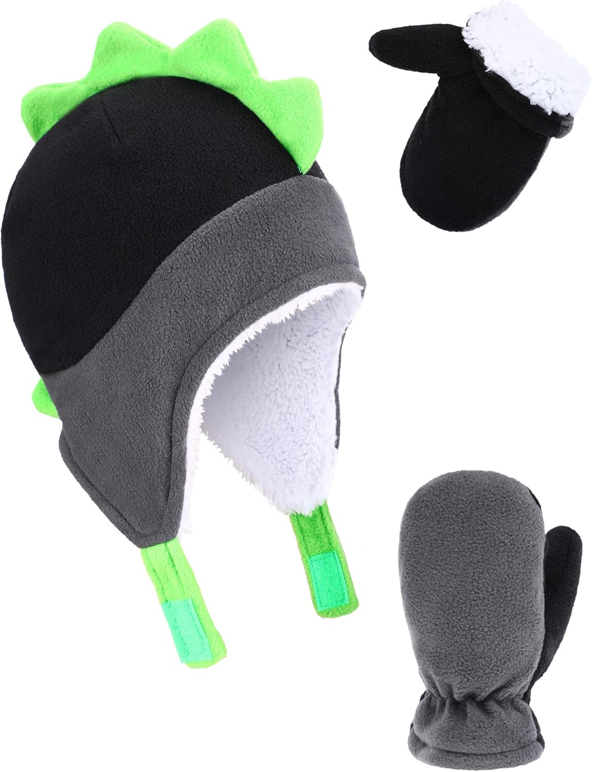 baby fleece hat and mittens