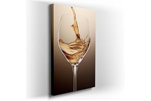 Canvas for Living room. Elegance in Motion: Capturing the Swirl of Light Wine against a Sophisticated Gradient, 27 x 18 inch 