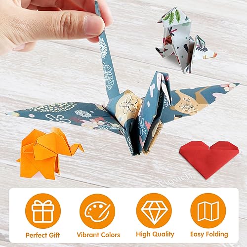 pigipigi Craft Origami Paper for Kids 160 Sheets Colorful