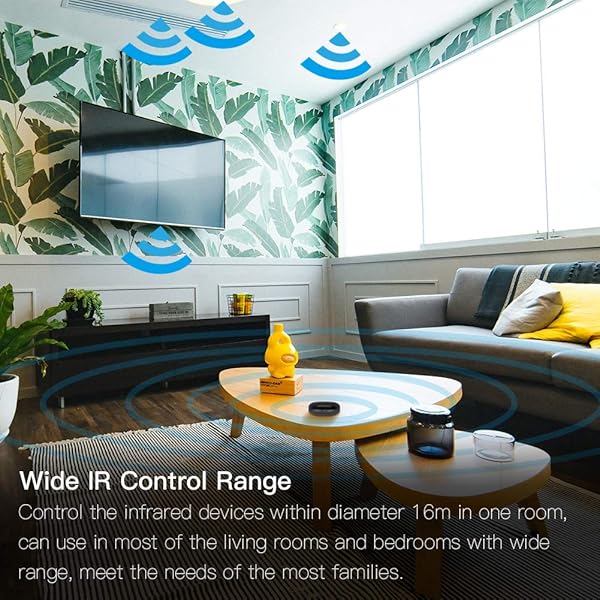 MOES Hub Mini IR Control Remoto Inteligente Infrarrojo Domotica WiFi Control de Aire Acondicionado Smart Home Compatible con Alexa Google Home con la Voz o Las Apps Smart Life y Tuya