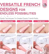 Saviland 4PC Jelly Nail Stamper Kit Clear Silicone Stamper French Manicure DIY view 6